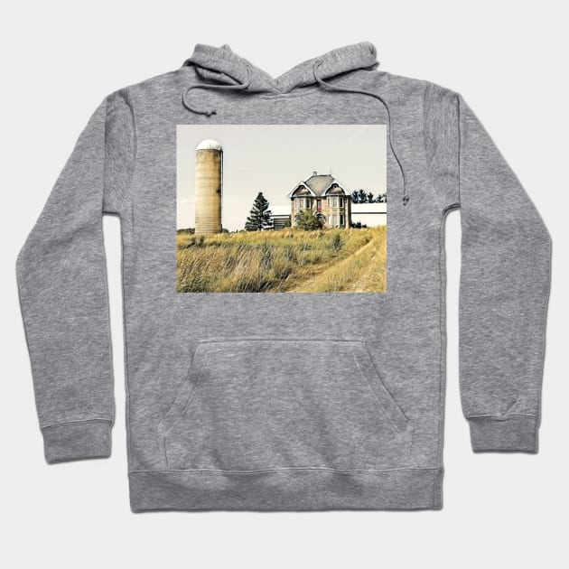 Brick Farmhouse and Silo No.1 Hoodie by MaryLinH